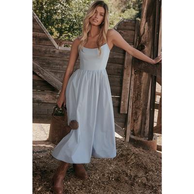 Long Skirt, Sexy Backless Suspender, Gentle Style Dress for Women