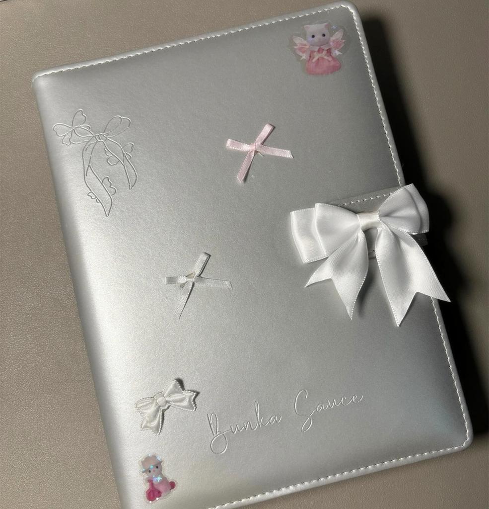 MINKYS PU Leather Silver A5 Kpop Photocards Collect Binder Idol Photo Card Book Idol Storage Album Stationery