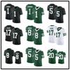 New York Jets Vintage 3rd Generation Embroidered Football Jersey Mens Sports Game Wear