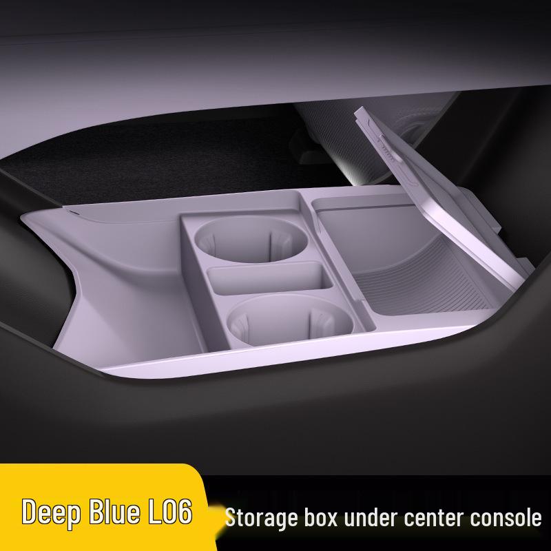 Compatible with 26 Models: Deep Blue L06 Center Console Storage and Glasses Organizer - Car Accessories.