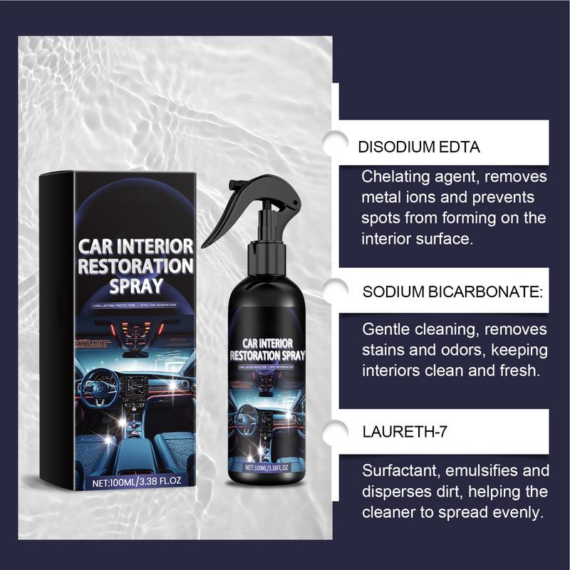 Powerful Interior Cleaner 100ml Auto Interior Renovation Agent Car Detailing Cleaning Essence Car Cleaning Product
