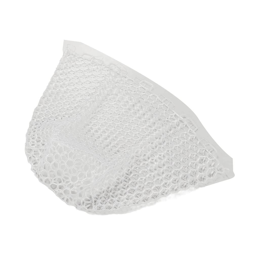 Large Landing Net, 55cm, Rubber Landing Net, Spare Net, Replacement Net for Rocky Coast Fishing, Compact, Foldable, Lightweight, Portable, White