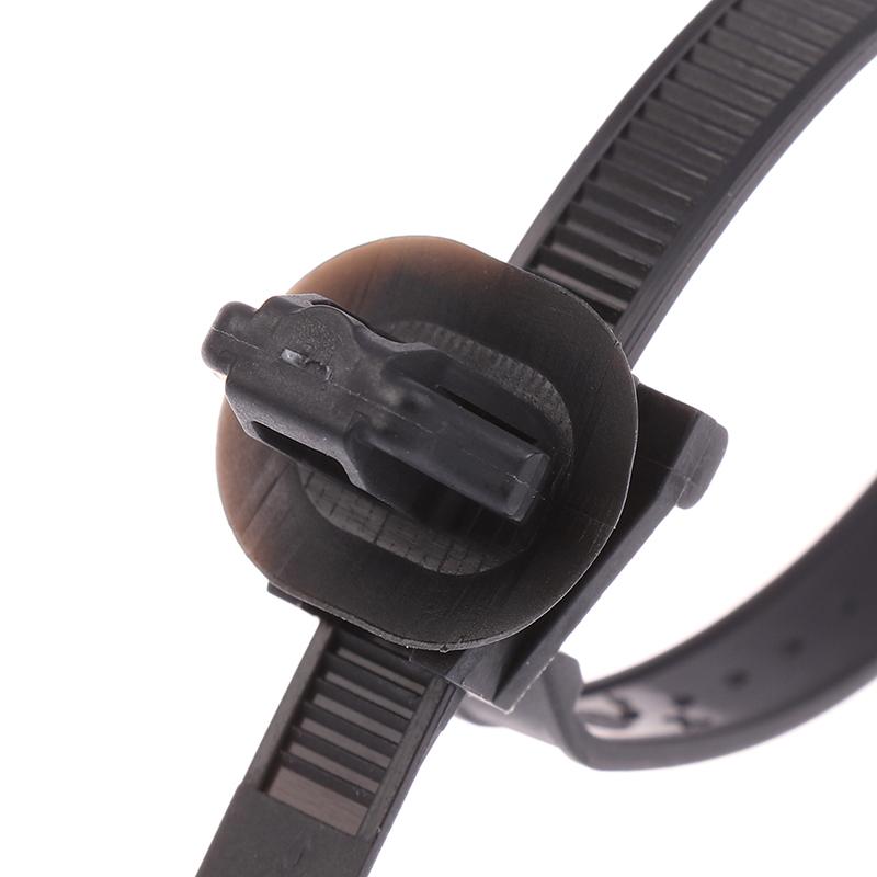 10Pcs Nylon Plastic Vehicle Motocycle Cable Tie Car Wiring Harness Retainer Clip Push Mount Auto Fasteners Black Color