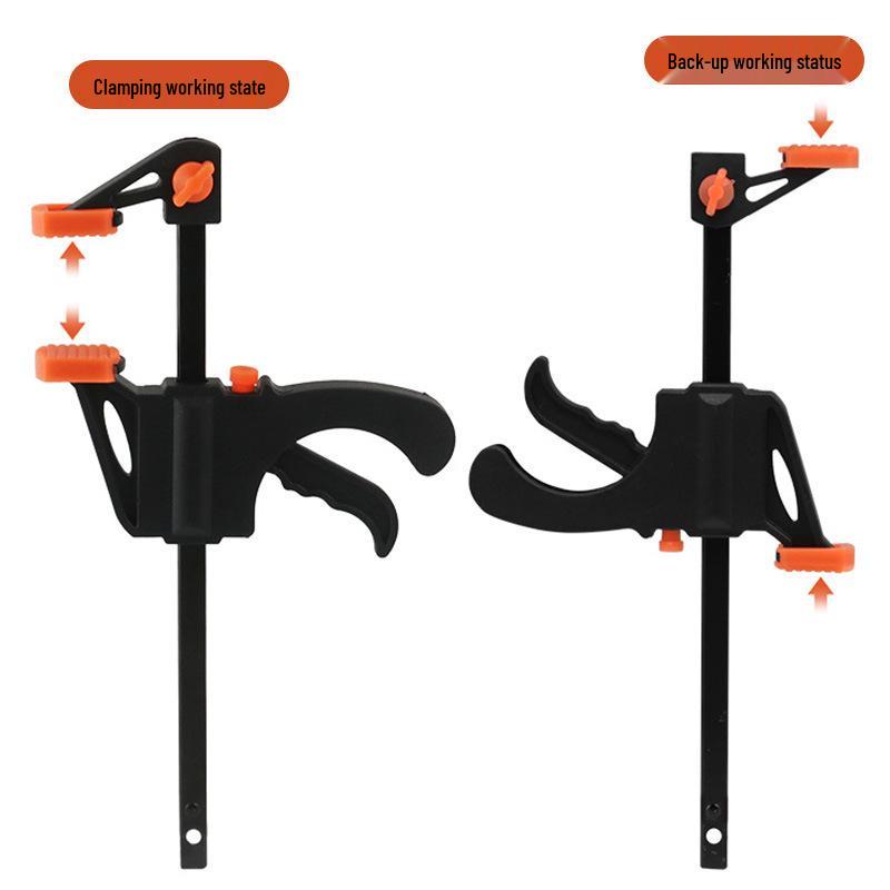 4" Adjustable Compression Woodworking F Clamp - Strong Wood Board Fixing Tool