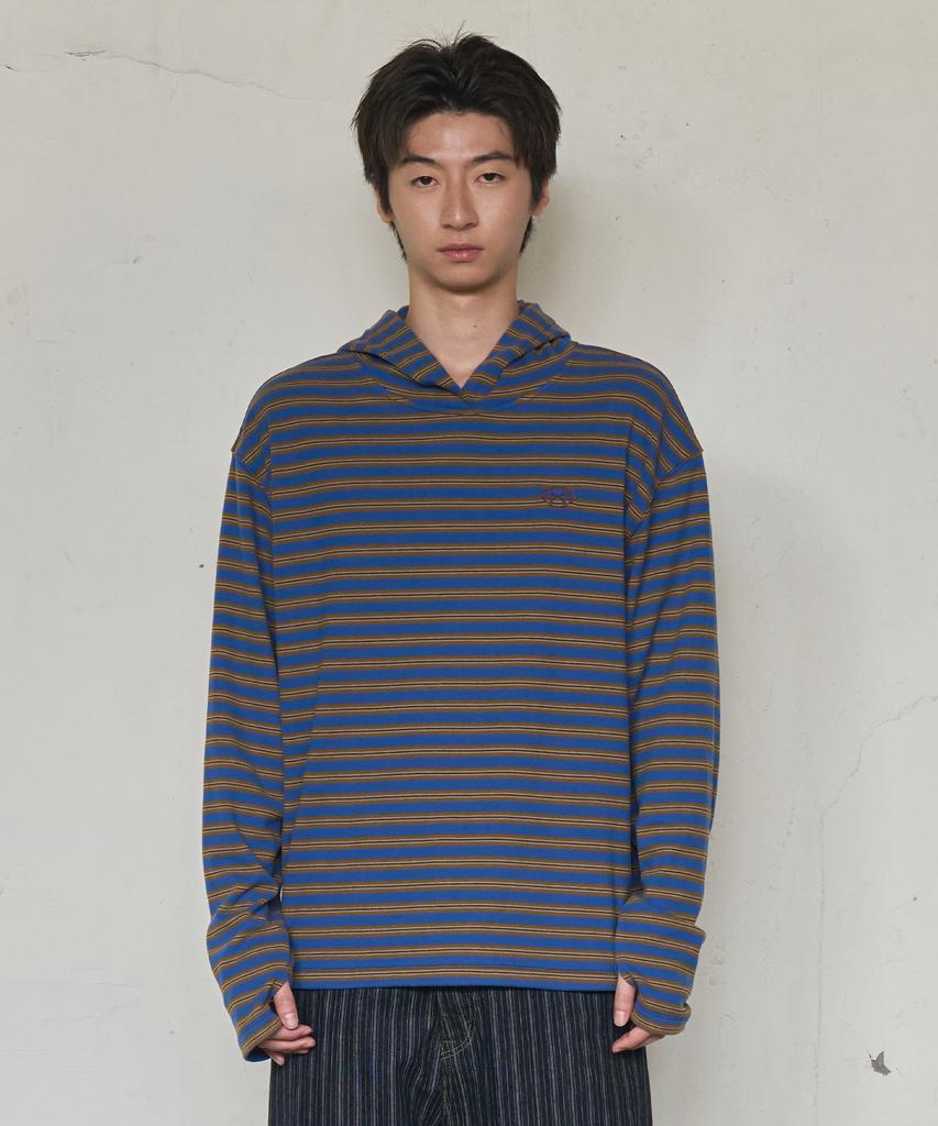 NONTYPE Multi Stripe Fleece Hoody (Blue)