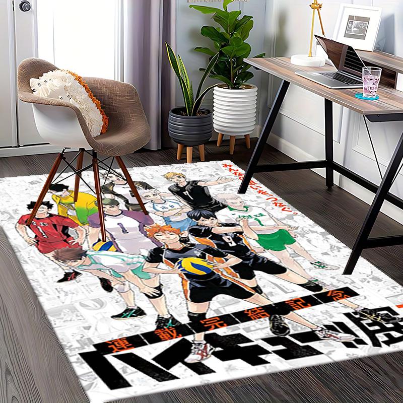 1pc Haikyuu!! Season 3 Chair Mat, Anime Volleyball Team Design, Office Desk Pad, Non-Slip Carpet for Home Decor, Game Room, Seasonal Gift.I019