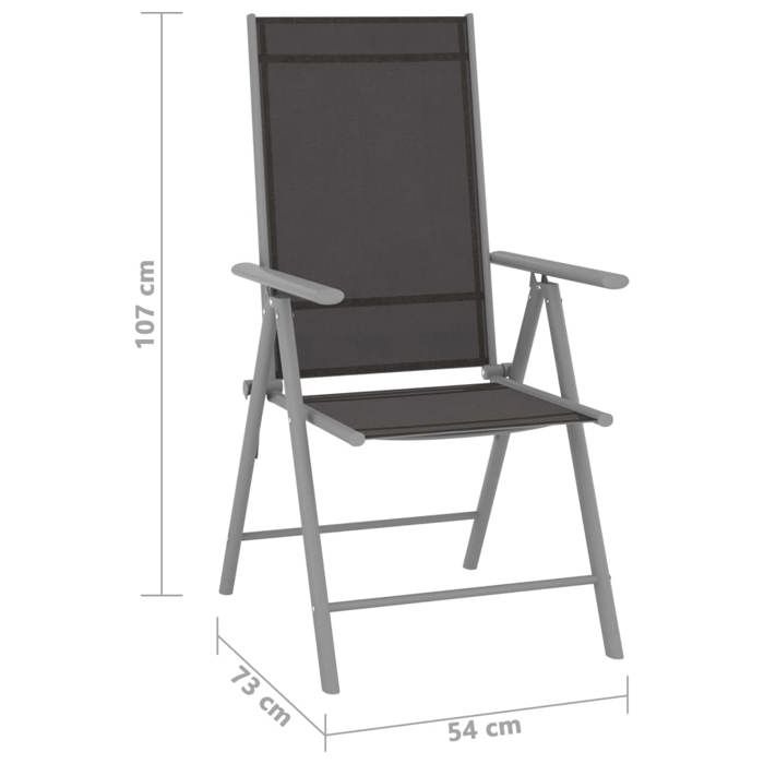VidaXL 6x Folding Garden Chairs Patio Armchairs Outdoor Dining Chairs Terrace Armchairs 312183