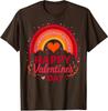 Funny Heart Graphic Happy Valentines Day Rainbow Cute Unisex T-Shirt