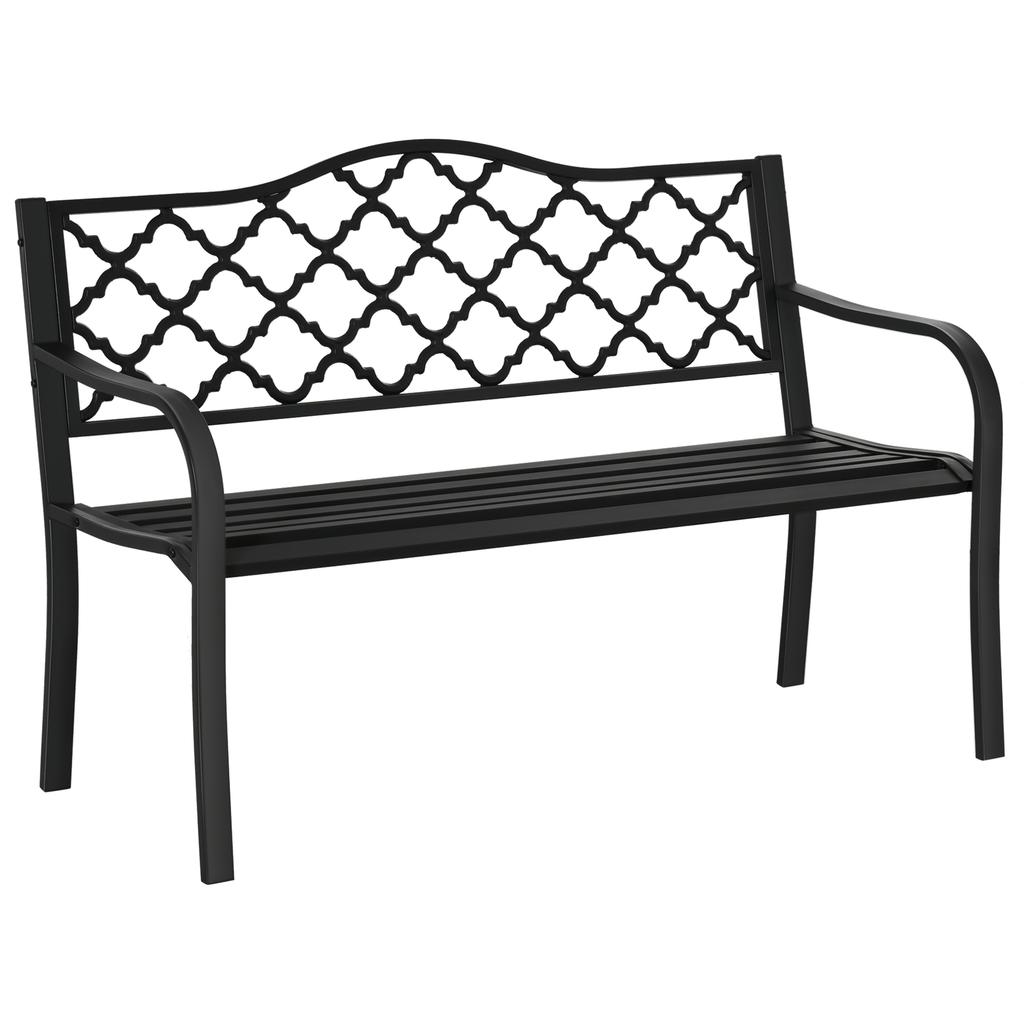 2-Seater Garden Bench Antique Loveseat for Yard, Lawn, Porch, Patio, Steel