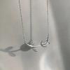 Y2K Shiny Star Necklace for Women Girls Silver Color Crystal Pendant Clavicle Chain Necklace Set Fashion New Trendy Party