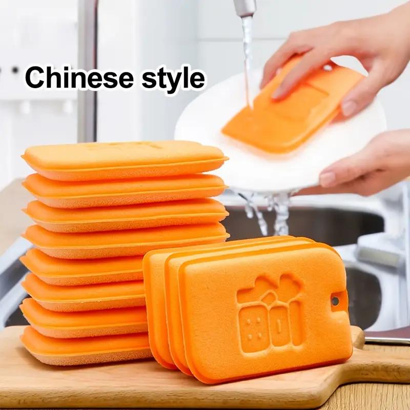 10/5/3/1PCS Dishwashing Sponge Wood Pulp Kitchen Thick Cleaning Cotton Does Not Damage The Pot and Pot Good Thing Scouring Pad Magic Wipe Block