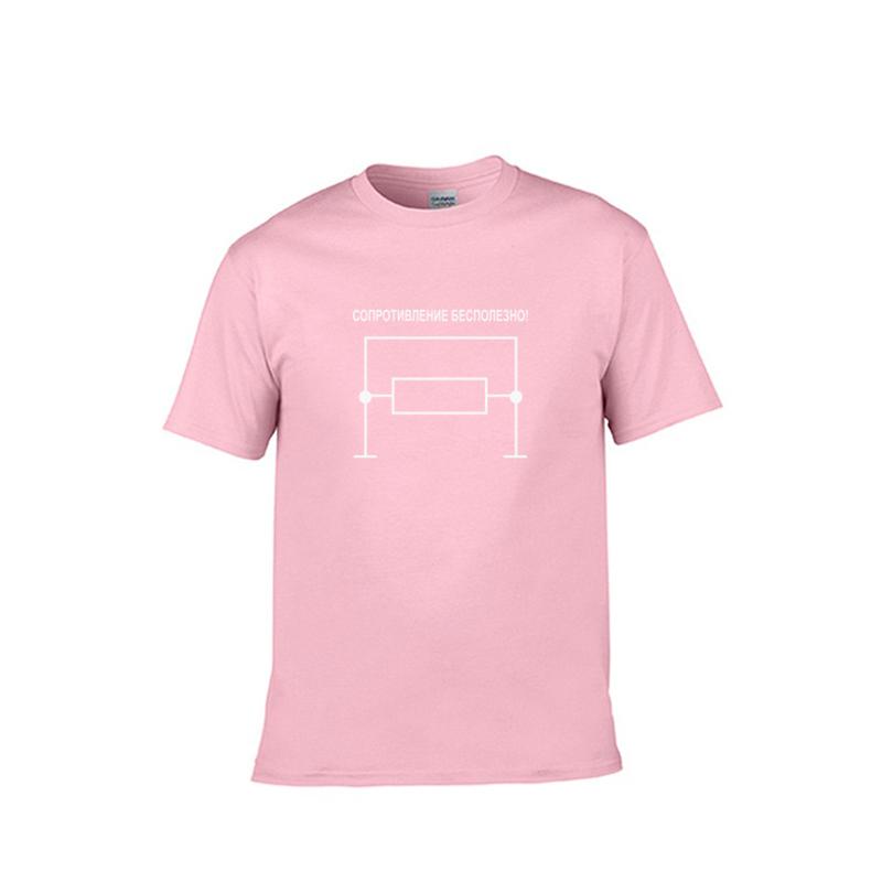 Mens Russian T Shirts O-neck Fashion 100% Cotton Russian Description Resistance Is Useless Print Casual Unisex Tops Women T-shir