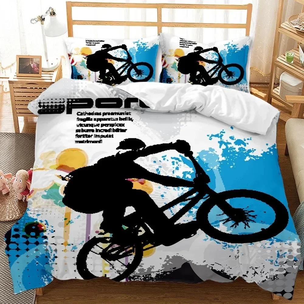 Motocrossförare Bäddset Extremsport Påslakan Barn Tonåringar Herr Motorcykel Täckeöverdrag Dirt Bike Polyester Påslakanset
