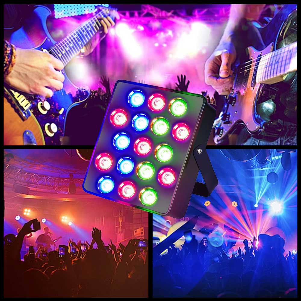 Mini Led Flat Par Light Full Color 10W RGB Sound Activated Dj Light USB Dmx Uplight For Disco Party Led Dance Floor Indoors Lamp