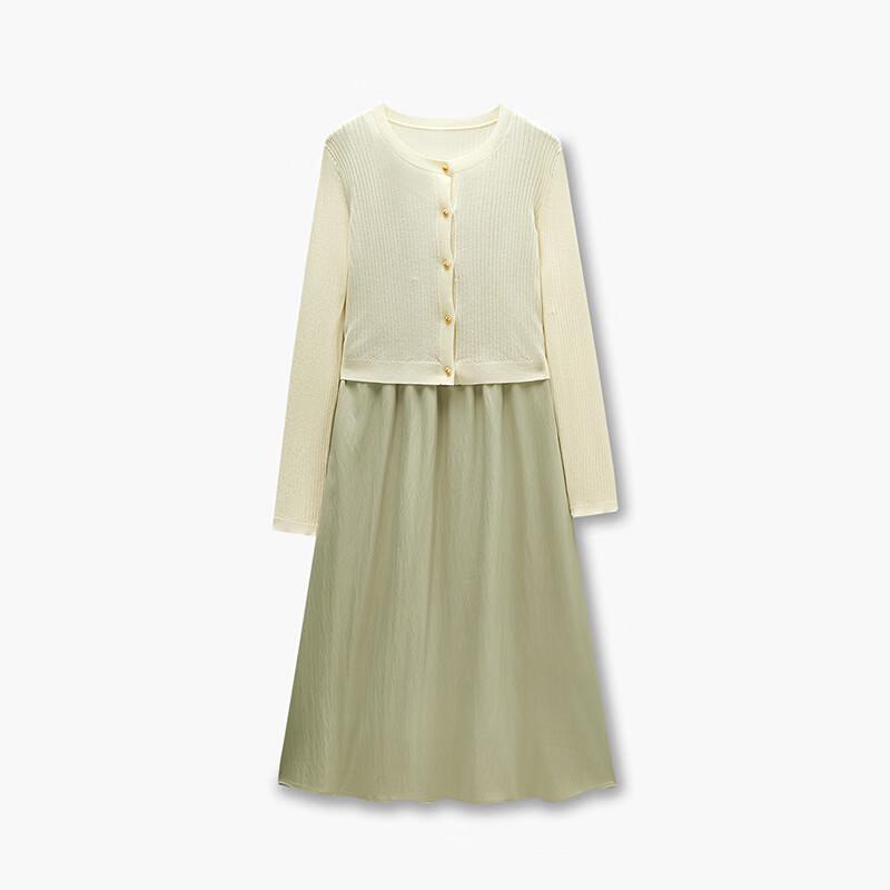 EICHITOO Two-Piece Knit Cardigan & Slip Dress Set