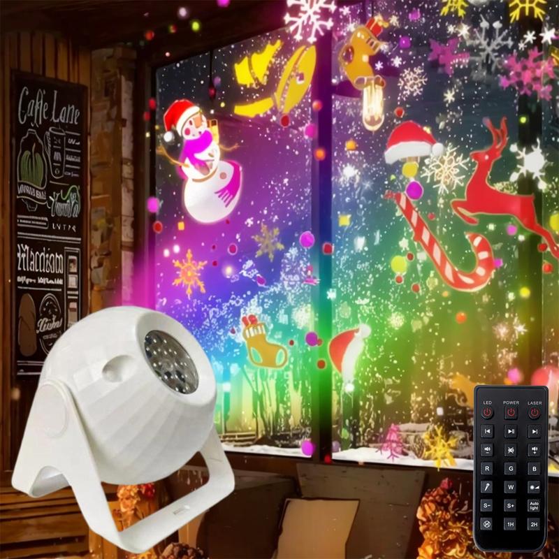 Christmas Projector Lights USB Power 16 Pattern LED Fairy Light Rotat Party Laser Projector for Xmas Decoration Holiday Lighting