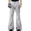 Spring and Autumn new American high street retro washed old tie-dye design jeans men's loose micro-flared pants