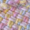 Hand-Woven Rainbow Cat Tail Wool Blanket: Cozy, Non-Shedding, Fade-Resistant