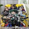 My Hero A-Academia Anime Throw Soft Flannel Throw Summer AC Blanket Lightweight Cool Nap Blanket for Sofa Bed Couch Travel