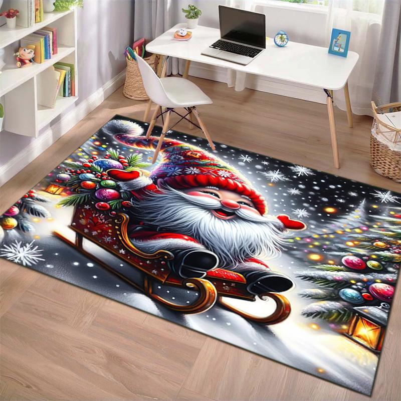 Christmas Gnome Festive Lights Flowers Carpet Home Decor Living Room And Bedroom Mats Office Chair Cushion Doormat Christmas Gifts