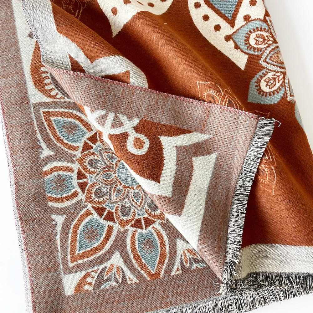 New autumn and winter scarf shawl retro exotic imitation cashmere scarf temperament shawl