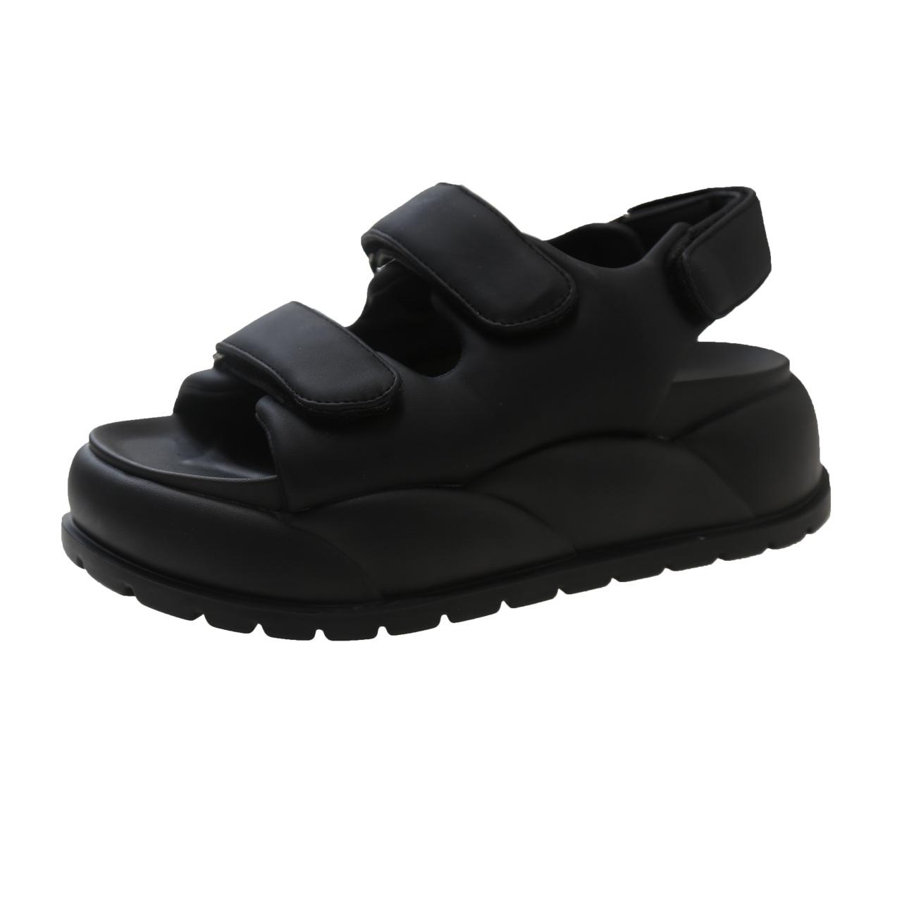 

Летний новый модный тренд. Удобные сандалии на толстой подошве. Пляжные сандалии на толстой подошве. Удобная женская обувь для отдыха. Размер 35-40. 40 чёрный