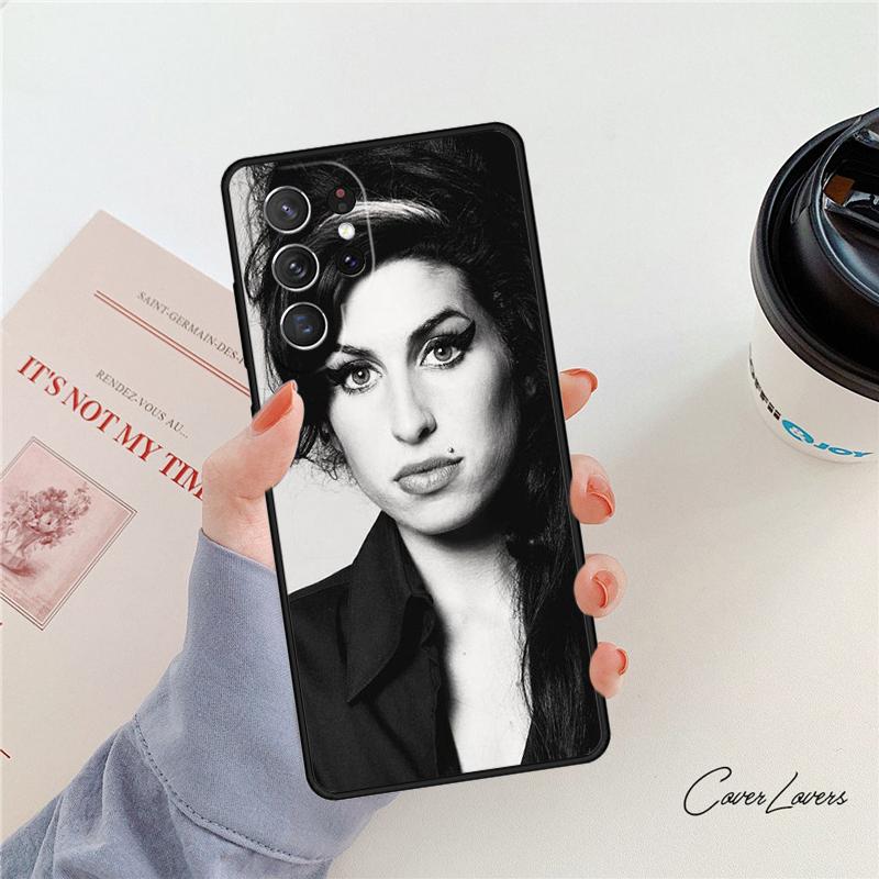 Amy Winehouse Legardary Singer phone case For Samsung Galaxy S24 S25 S23 S22 Ultra Note 10 20 Plus S20 S21 FE Cover