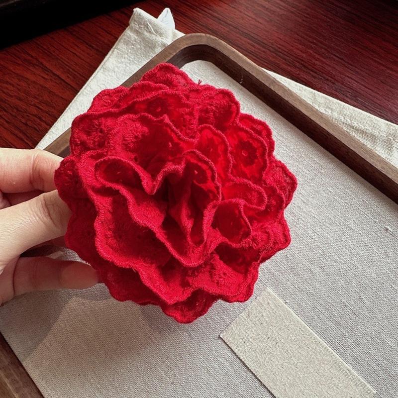 Lace Flower Hair Clip Claw Clips Hair Banana Barrettes Non-Slip Jaw Clip Girls Elegant Grab Hair Claw Hair Decor