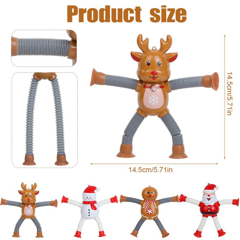 Christmas Extendable Santa Claus Snowman Pendants Christmas Decoration for Home Xmas Tree Hanging Ornaments New Year Kids Gifts