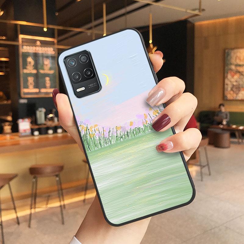 Painted Flower Phone Case for OPPO Realme GT 2 Pro X2 Pro XT C25S 8 7 6 Pro 6i Realme GT Master C3 C21 C21Y C11 X3 SuperZoom