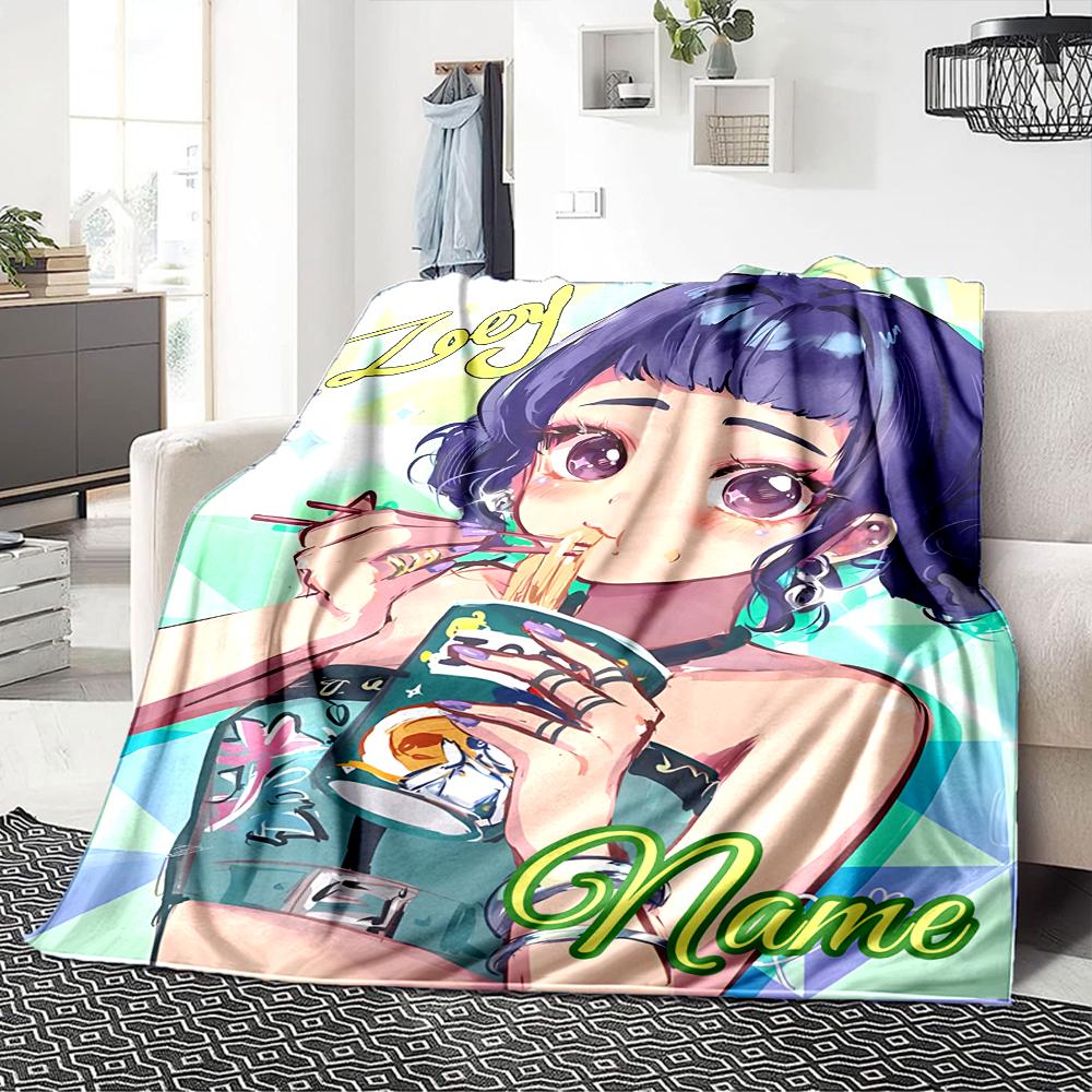 Custom Name Name Fantasy Trio Party Blanket For Couch Bed Plush Cozy Fuzzy Blanket Super Soft Warm Blankets For Fall And Winter 0916207
