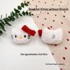 Cozy Cartoon Teddy Fleece Brooch & Scarf Accessories Set for Autumn/Winter