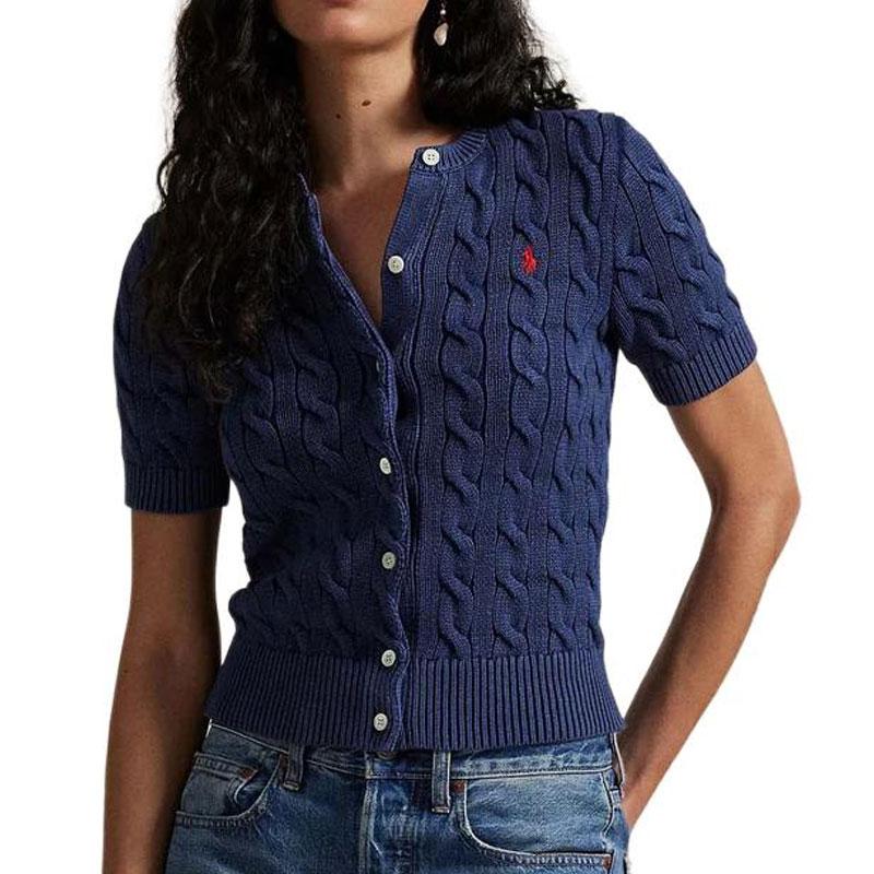 Polo Ralph Lauren Solid Color Crew Neck Short Sleeve Knit Top Women Tops 211965756-001