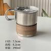 290ml 304 Stainless Steel American Coffee Cup with Lid, Anti Scalding Mug, Outdoor Camping Cup  Tea Cup Set