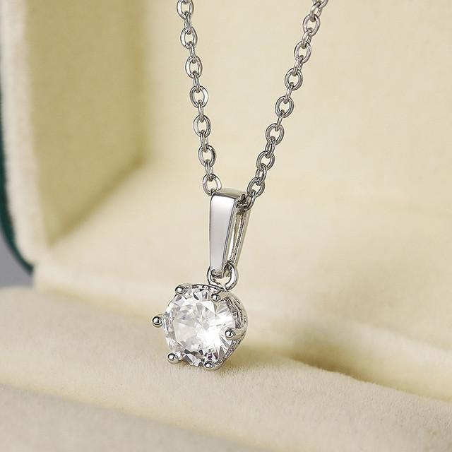 

Новое роскошное ожерелье с кубическим цирконием для женщин, простое классическое женское ожерелье с подвеской, свадебное трендовое ювелирное изделие вечности 45cm