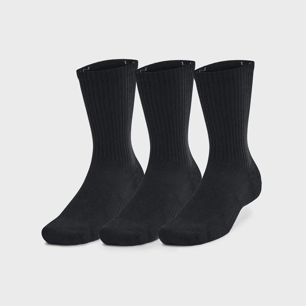 Under Armour Unisex Training Cotton Crew Socks 3 Pairs 1386311-001 2733620 M