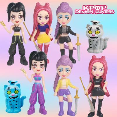 NOUVELLE Figurine Chasseurs de Démons Kpop Chasseurs Dessin Animé Tigre Rumi/Mira/Zoey Figurine d'Action Modèle de Décoration de Bureau en PVC Jouet Cadeau