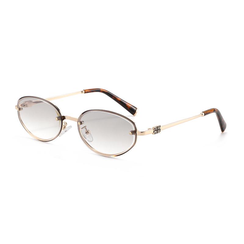 9021 Retro Oval Metal Frame Sunglasses – Unisex Hip-Hop Style