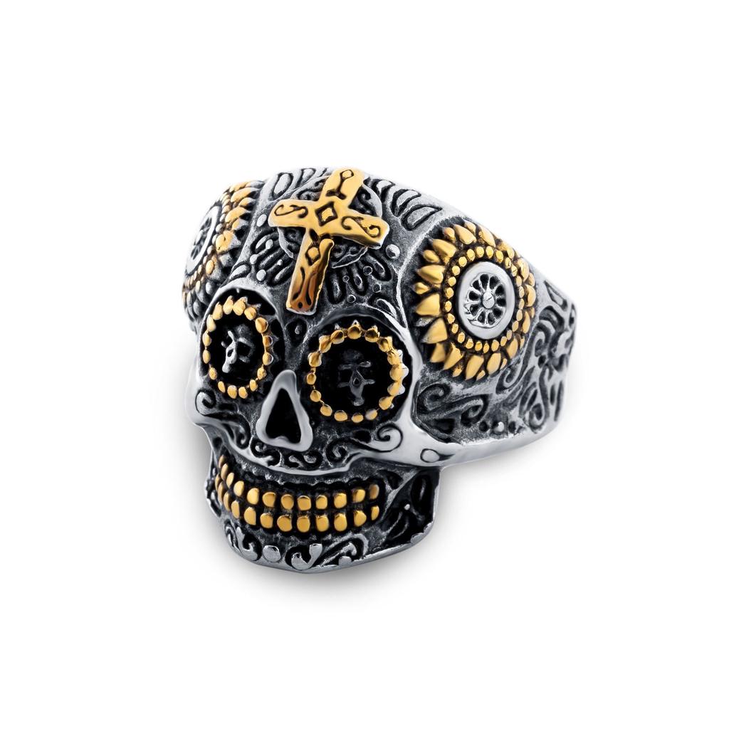 Halloween Skull Ring for Men Hip-hop Retro Exaggerated Ring