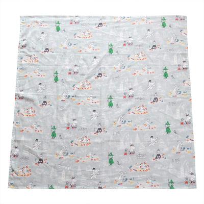 Moomin Multi-Gauze Blanket, Made In Japan, Double-Ply Gauze, Swaddle, Nursing Cover, Lap Blanket, 100x100cm (Gray)