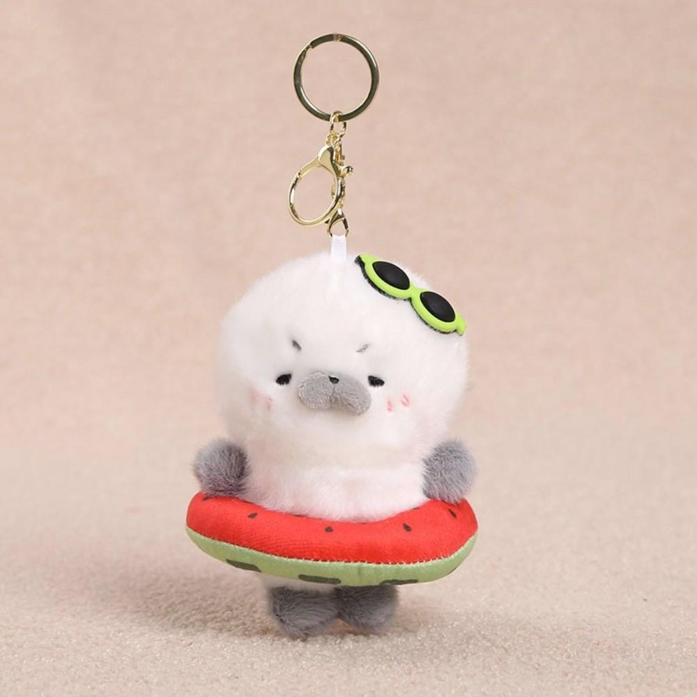 Soft Seal Stuffed Animal Keyring Plush Material Seal Soft Plush Doll Keychain Birthday Gift