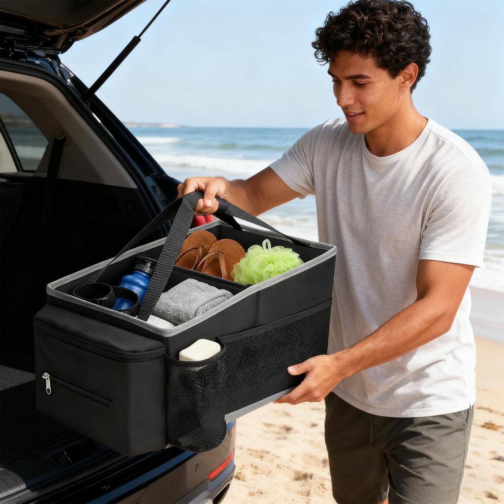 Trunk Storage Organizer Large Capacity Container Oxford Cloth Car Organization Case For Truck Sedan Pickup Scooter SUV Cargo