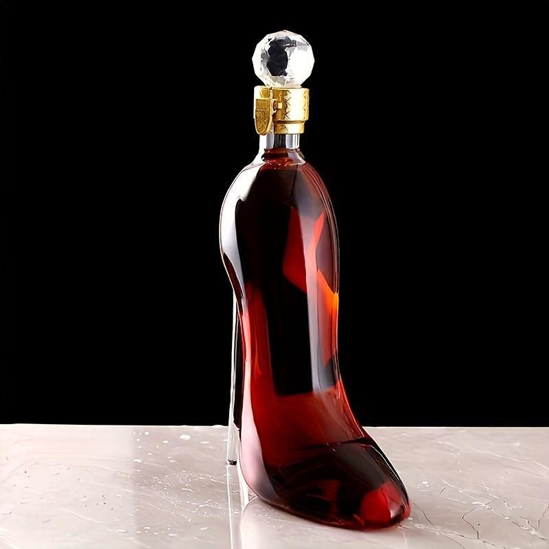 1pcs Glass High Heel Shaped Wine Bottle Glass Wine Container Special Shaped Decanter Whiskey Glass Bottle Alcohol Bottle Whiskey Container Wine Set Ac