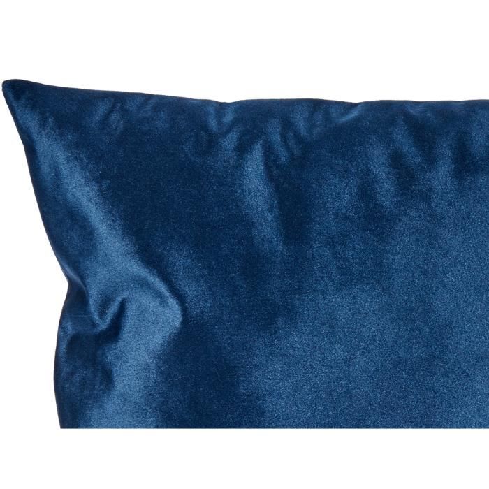 Dekorační polštář - Giftdecor - 45 x 45 x 13 cm - Tmavě modrý samet - Se snímatelným potahem - Současný styl