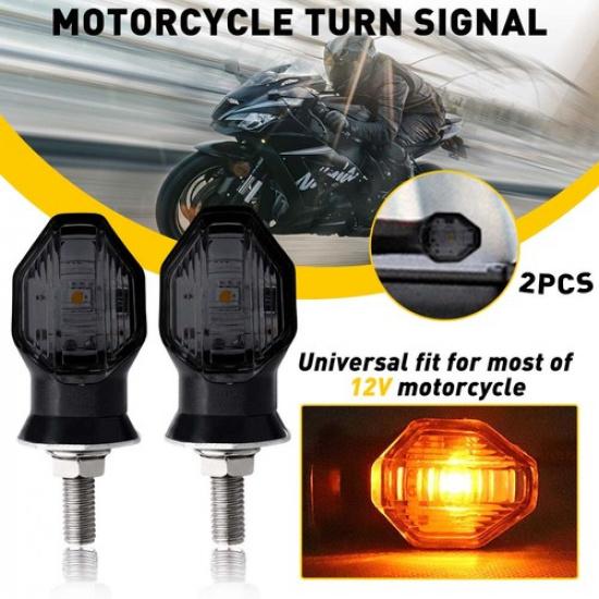 2X Светодиодный указатель поворота для мотоцикла, оранжевый, для Kawasaki Aprilia