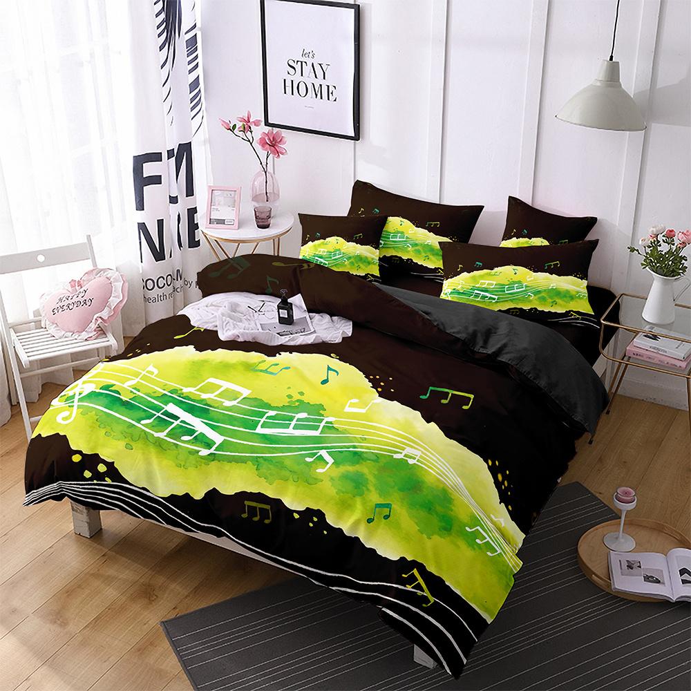 

Комплект пододеяльника с музыкальным элементом, гитара, пианино, барабан, пододеяльник, полиэстеровый постельный комплект, размер кинг, квин, полный 70x133cm 2pcs