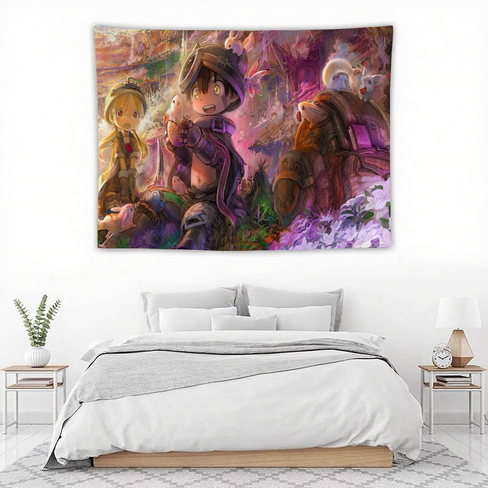 Anime Made In Abyss Wandteppich Wandbehang Wandteppich Art Deco Decke Vorhang Aufhängung Zuhause Schlafzimmer Wohnzimmer Dekor