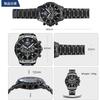 R Ontheedge Men S StyliSh quaRtz chRonogRaph wRiSt Watch 3 Atm wateRpRoof  Black
