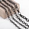 2meter 1meter Black Plated Chain for Men Punk Jewelry Making Necklace Stainless Steel Trend Link Chain Chunky Chain DIY Bracelet