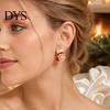 Fashion Jewelry for Christmas 1 Pair Red Stocking Stud Earrings Women, Sparkly Rhinestone Enamel Gold Plated Sock Shaped Earring with Snowflake,